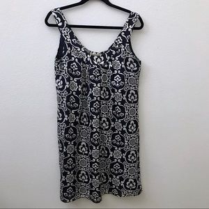 Velvet by Graham & Spencer navy blue silk dress